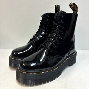 NWOT Dr. Martens Jadon Boot Patent Leather Platforms in Black Zipper Women's 8